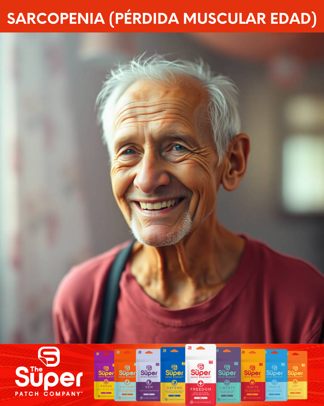 Sarcopenia (Pérdida Muscular por la Edad) y los parches de Super Patch